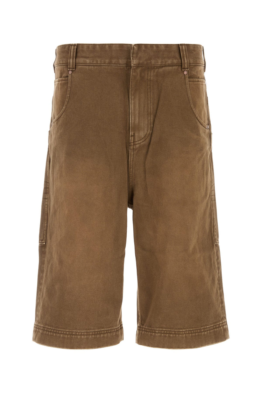 Brown denim bermuda shorts