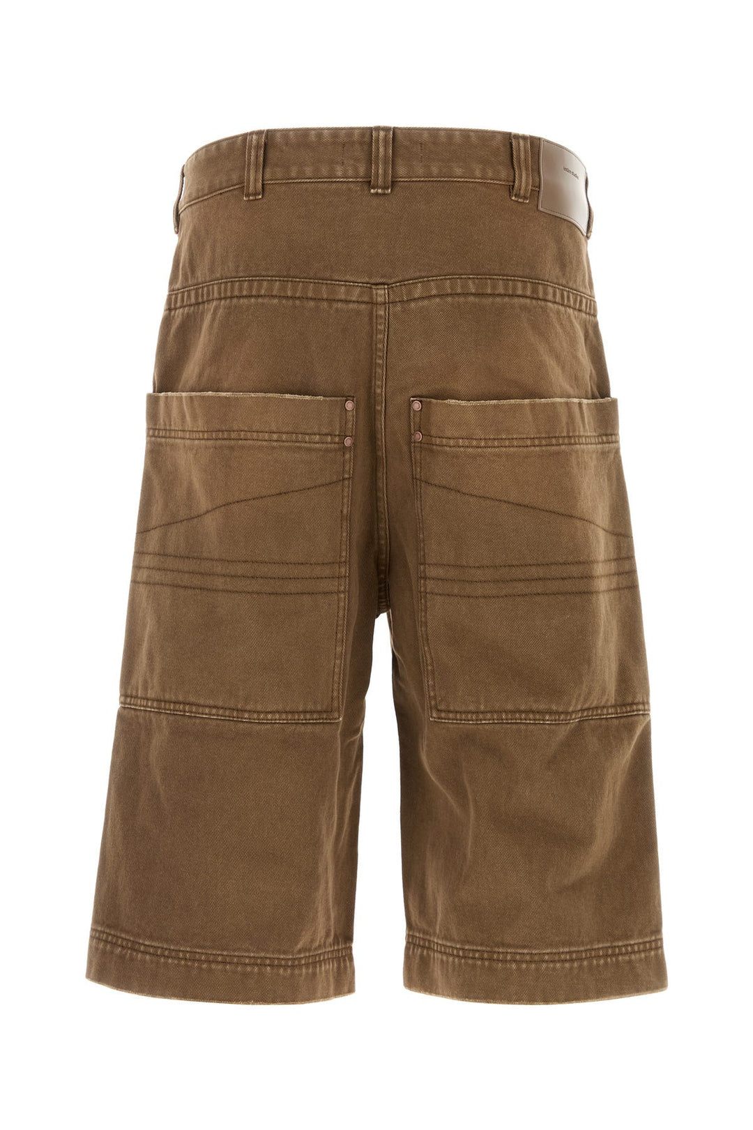 Brown denim bermuda shorts