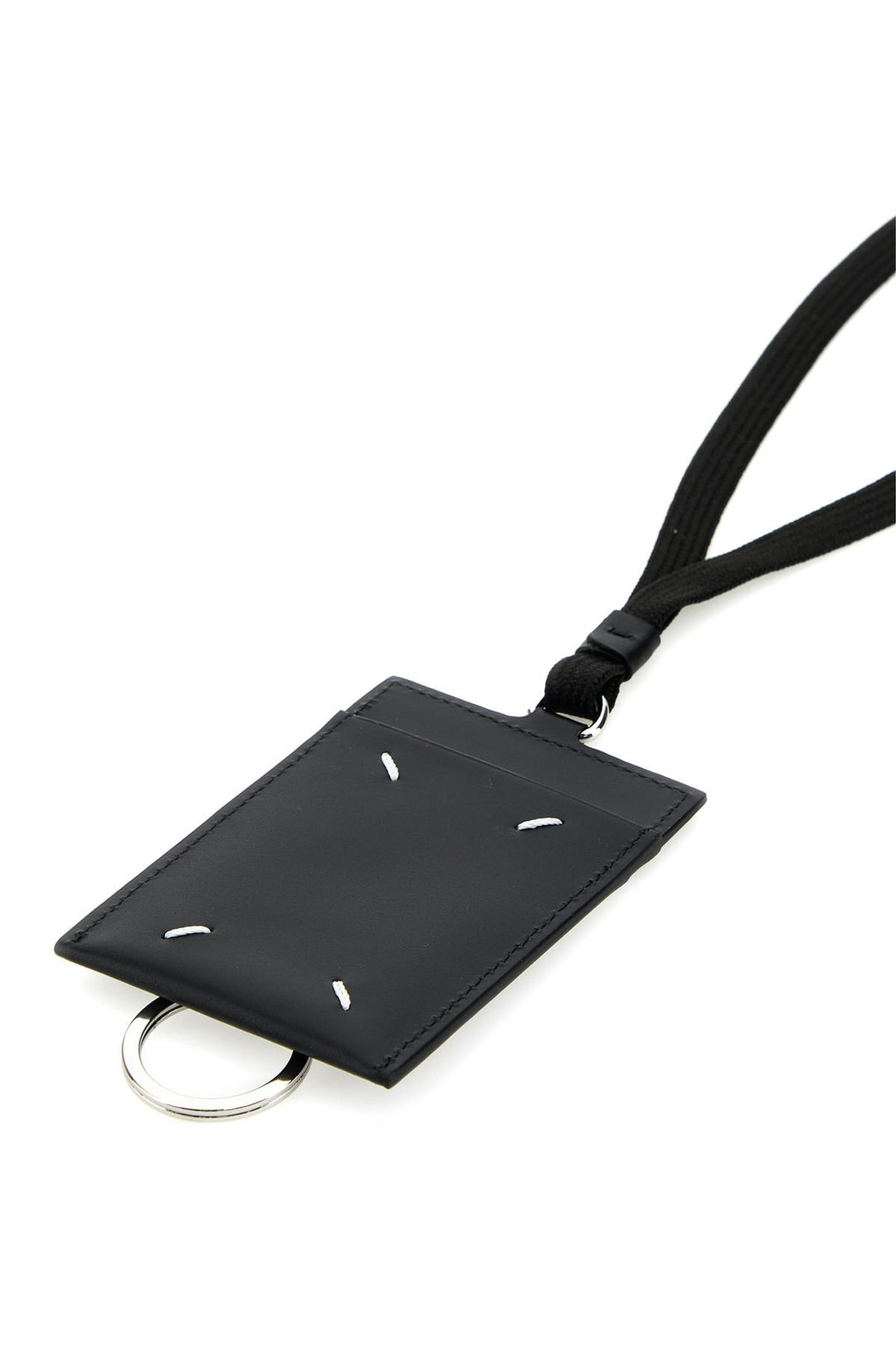 Black leather card holder