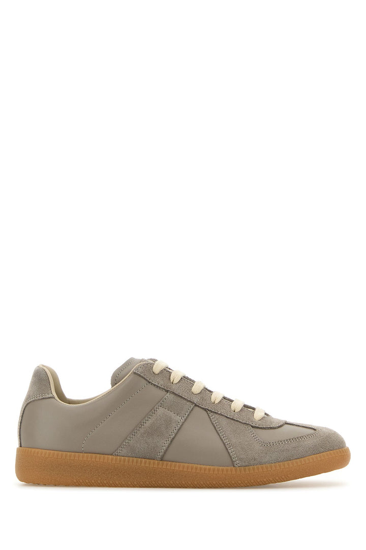 Dove grey leather Replica sneakers