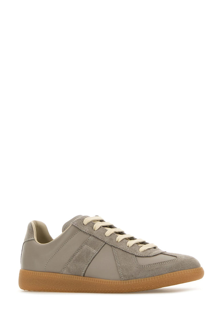 Dove grey leather Replica sneakers