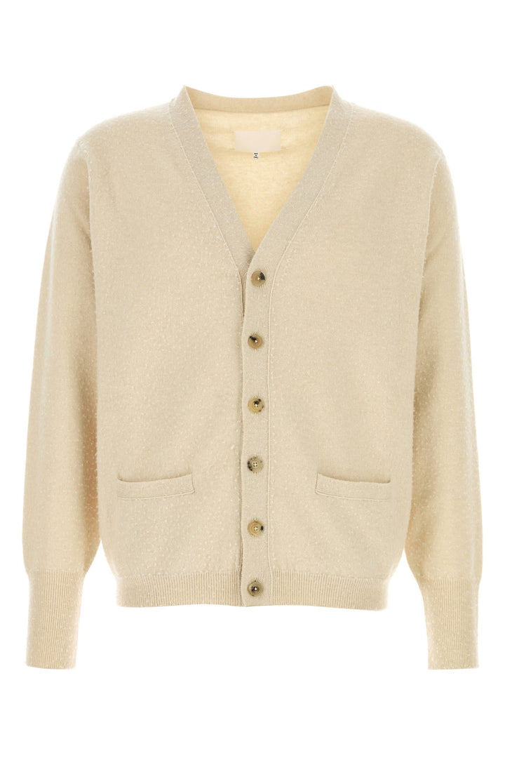 Sand cashmere blend cardigan