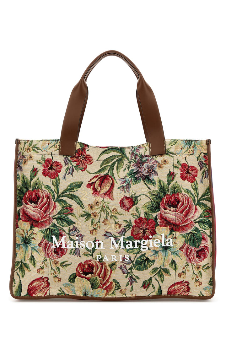 Embroidered canvas shopping bag