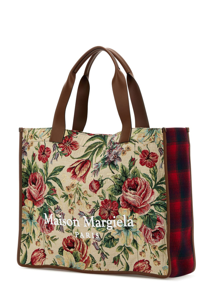 Embroidered canvas shopping bag