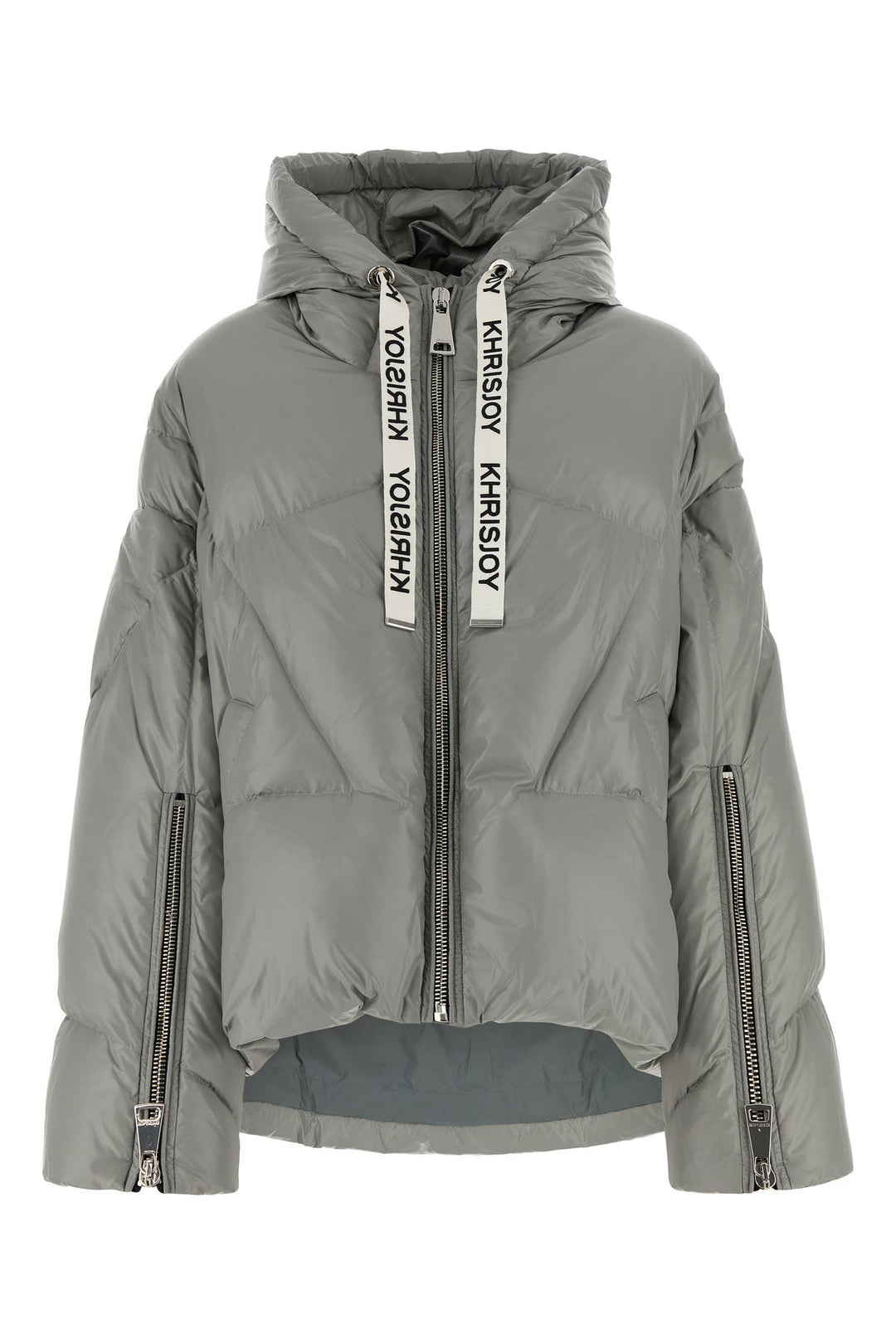 Grey nylon down jacket