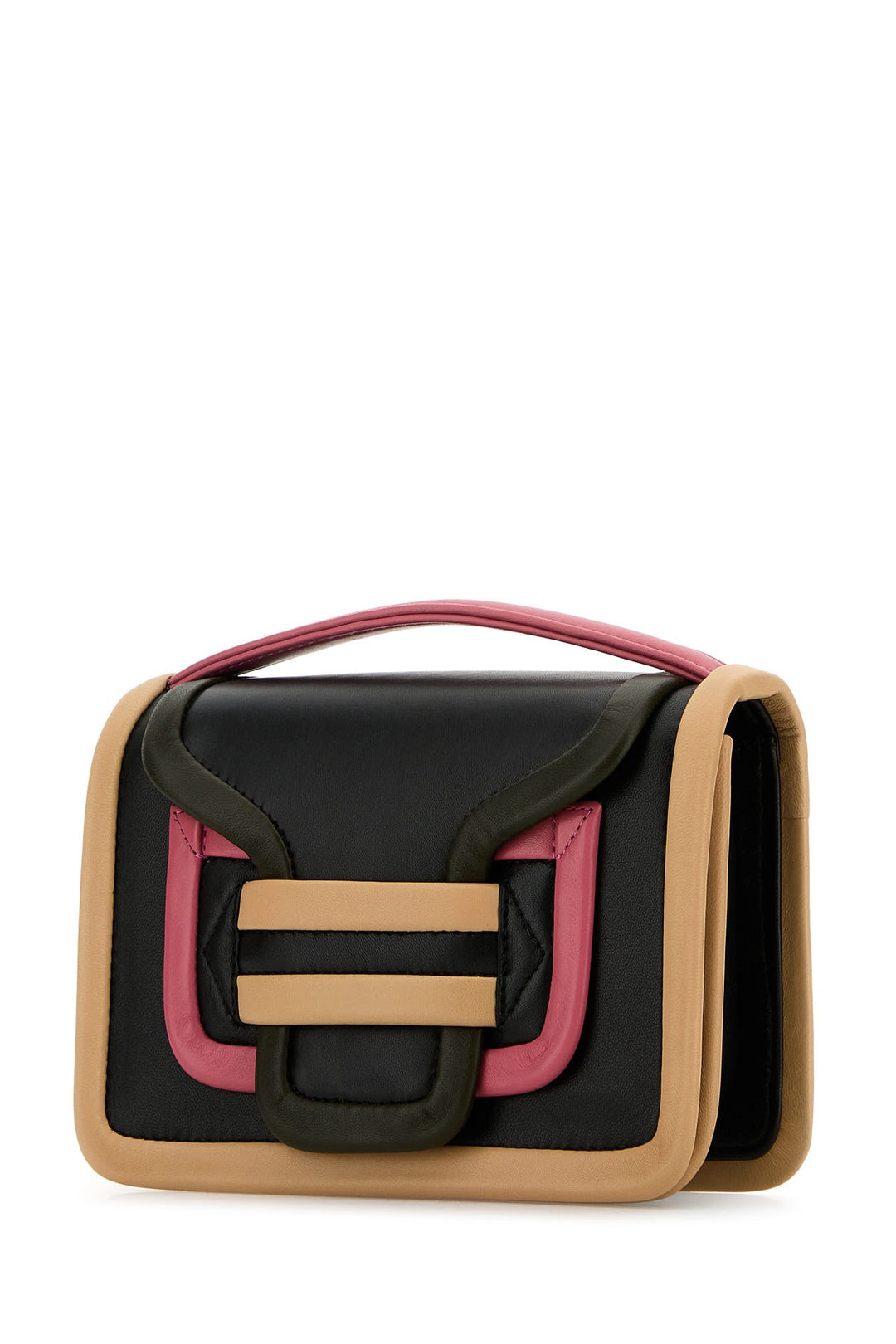 Multicolor leather Alpha handbag