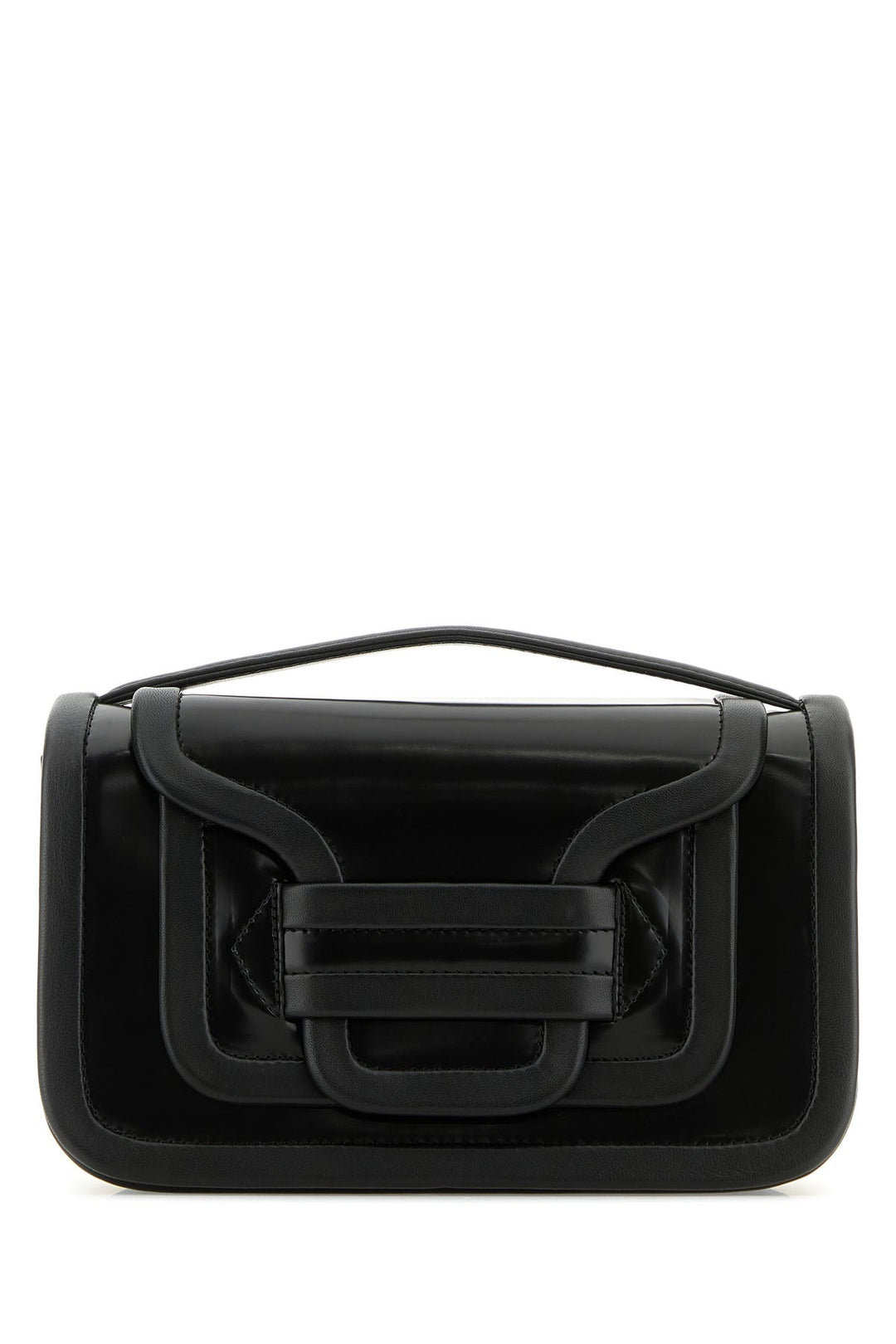 Black leather Alpha Maxi handbag