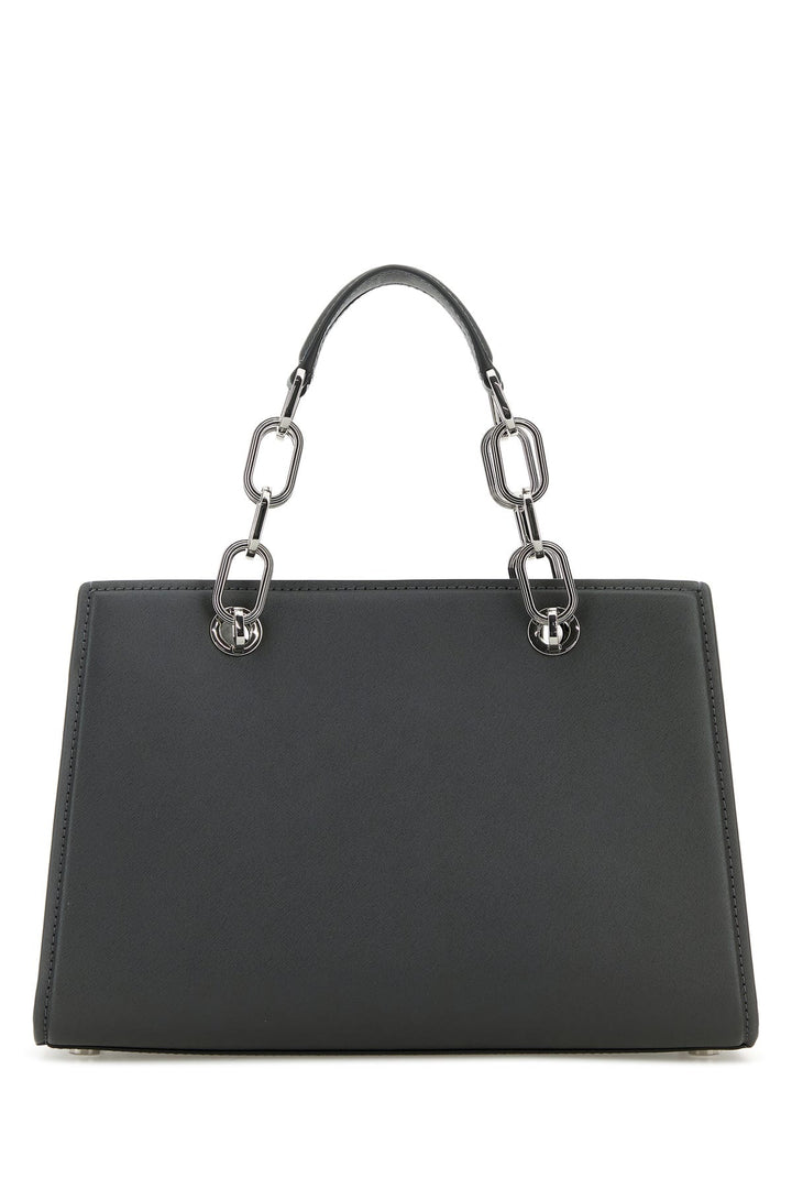 Slate leather handbag