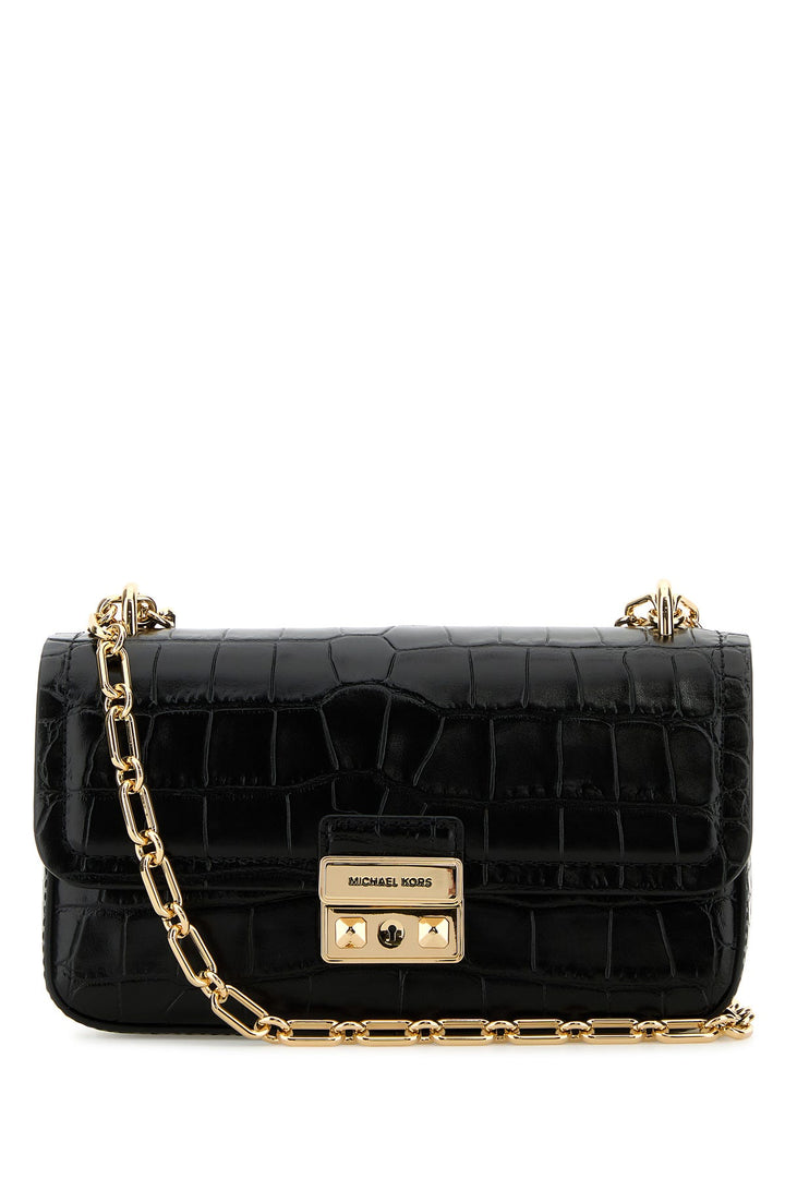 Black leather small Tribeca shoulder bag