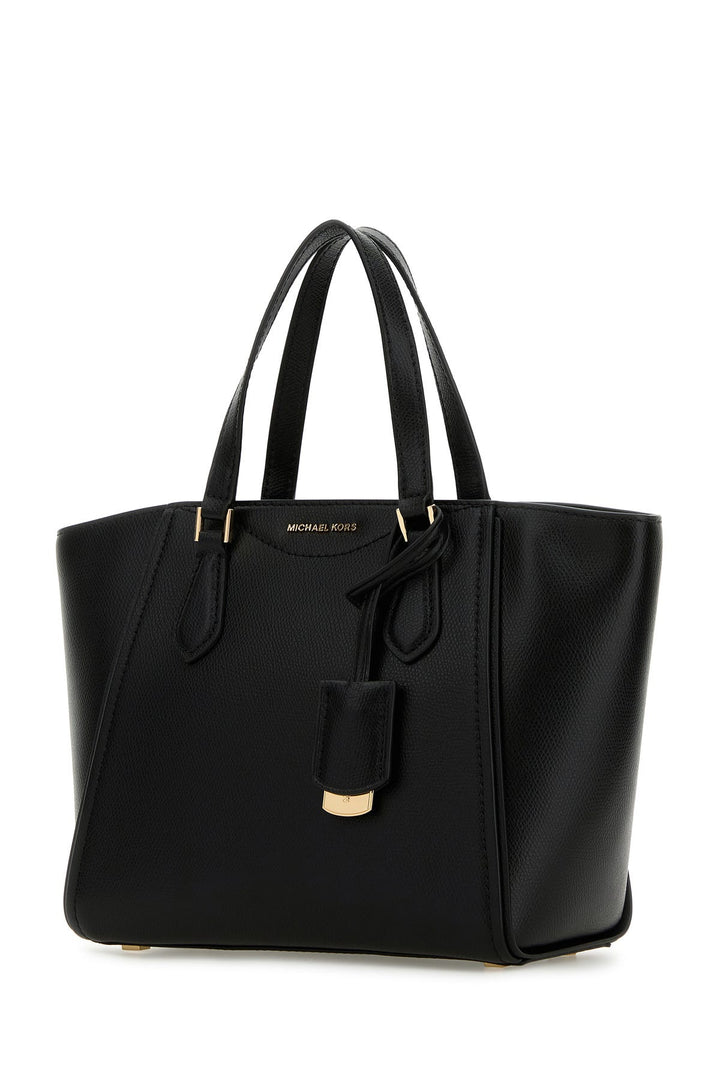 Black leather Taryn handbag