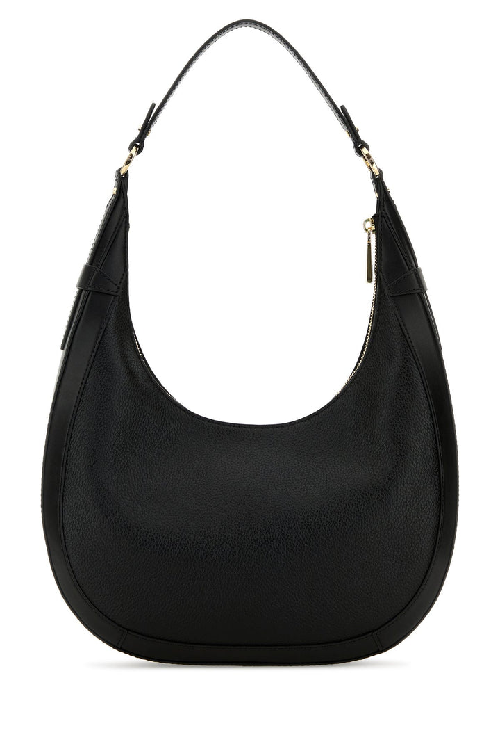 Black leather Preston shoulder bag