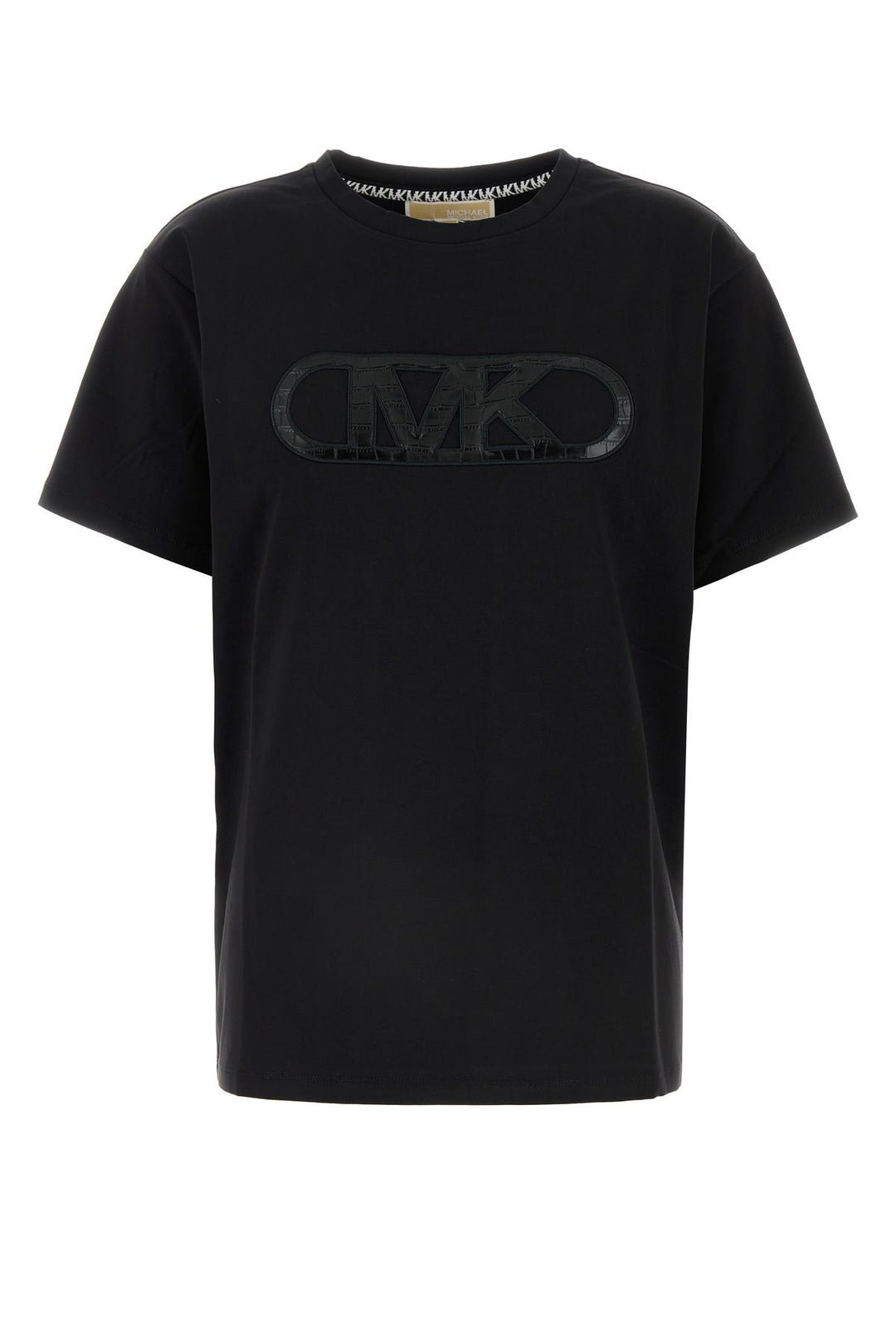 Black stretch cotton t-shirt