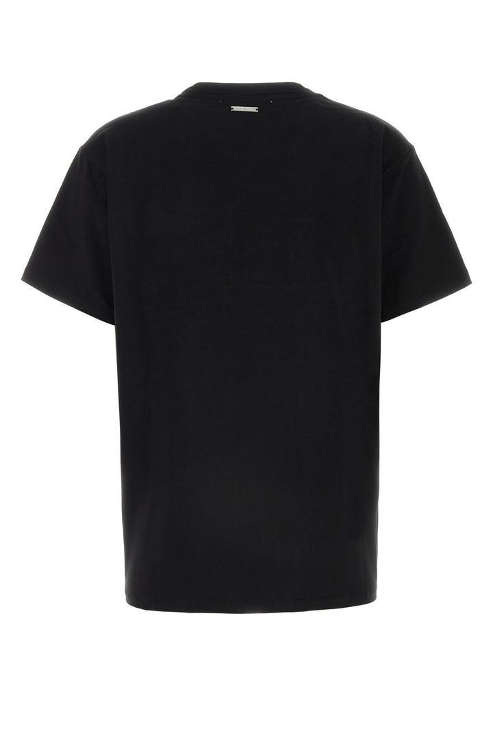 Black stretch cotton t-shirt