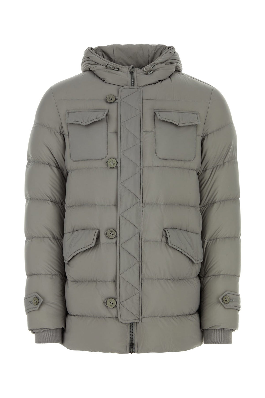 Grey nylon down jacket