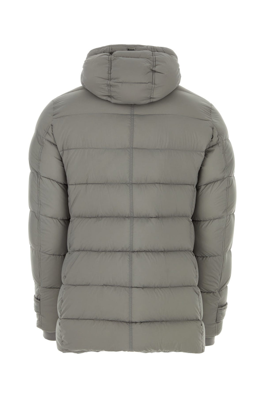 Grey nylon down jacket