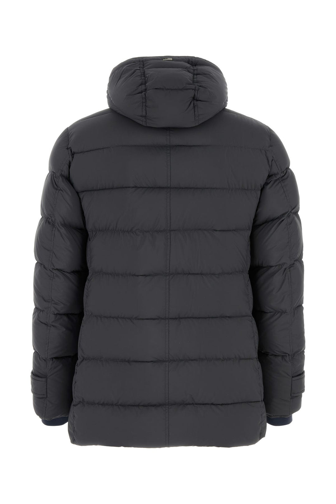 Dark grey nylon down jacket