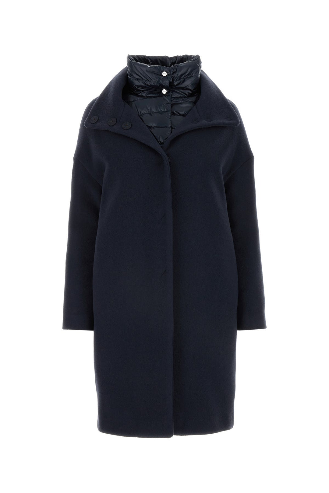 Dark blue wool blend coat