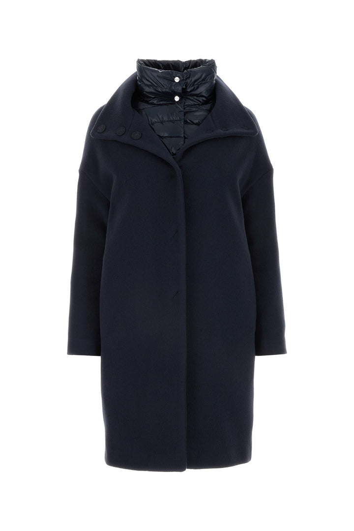 Dark blue wool blend coat