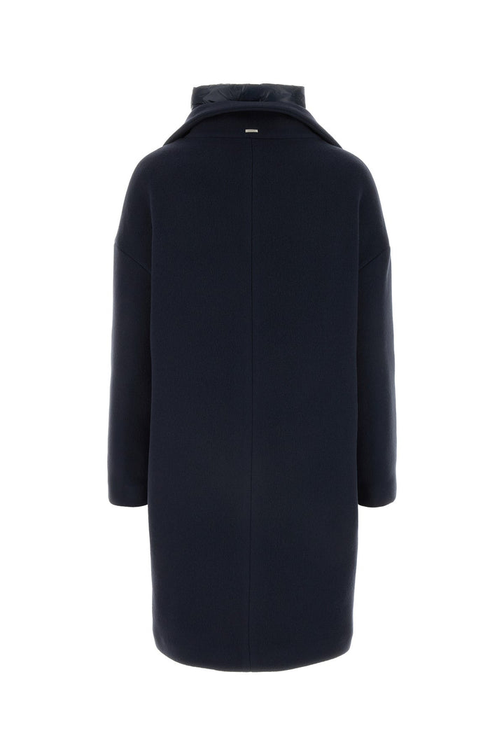 Dark blue wool blend coat