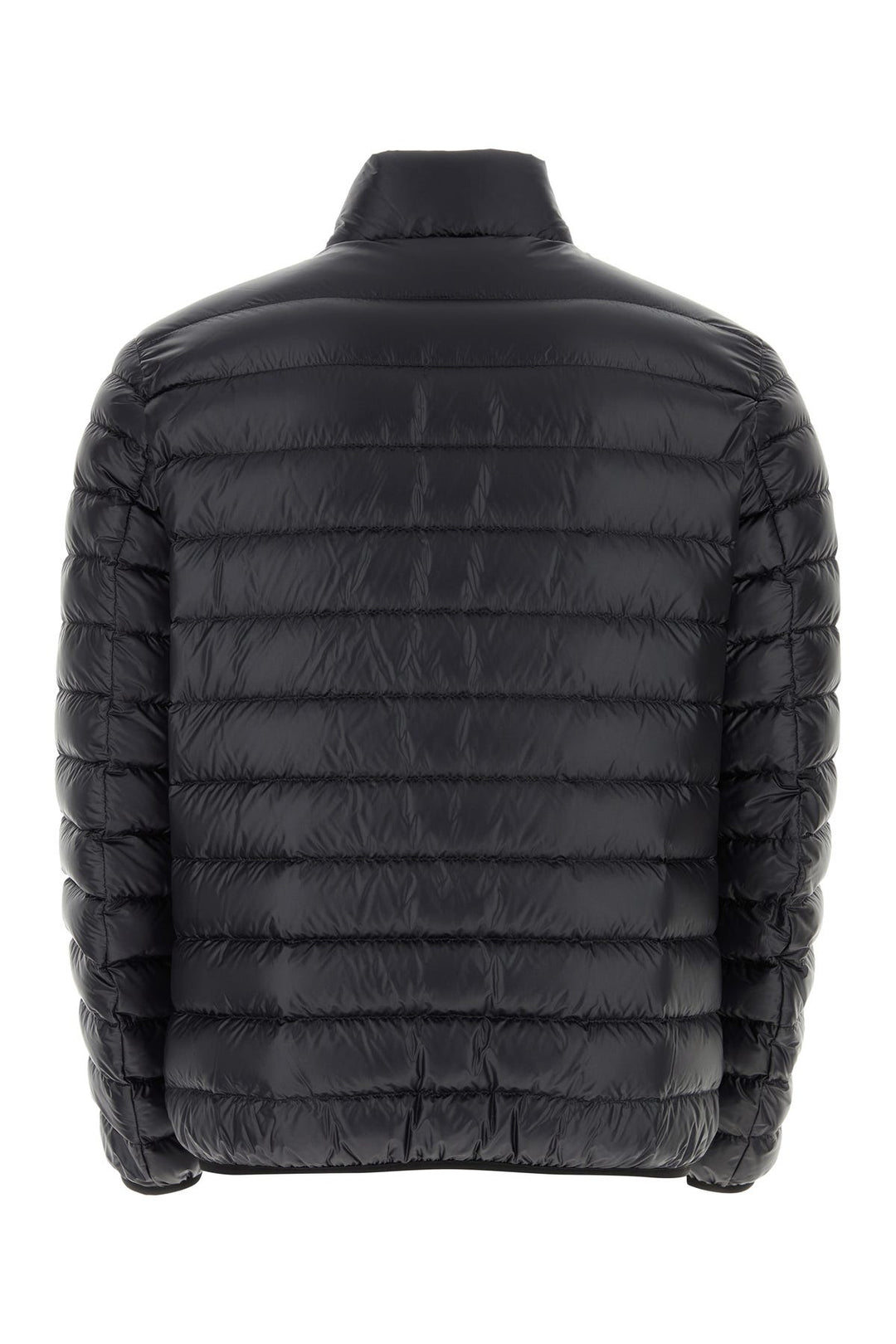 Black nylon down jacket