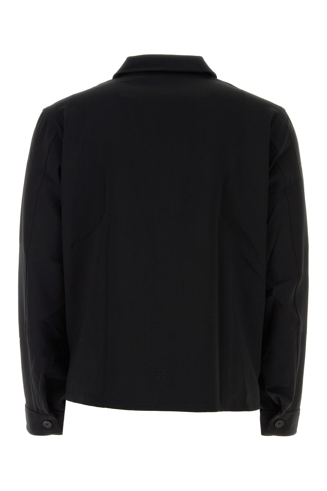 Black wool blend shirt