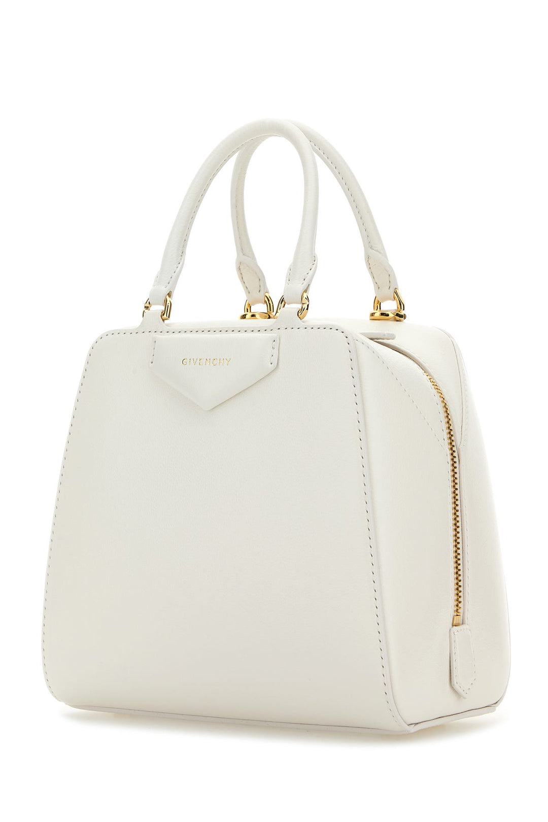 Ivory leather mini Antigona Cube handbag