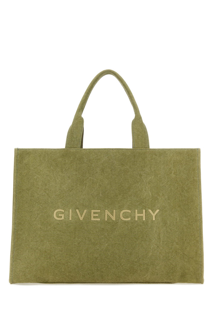 Khaki canvas Givenchy shopping bag