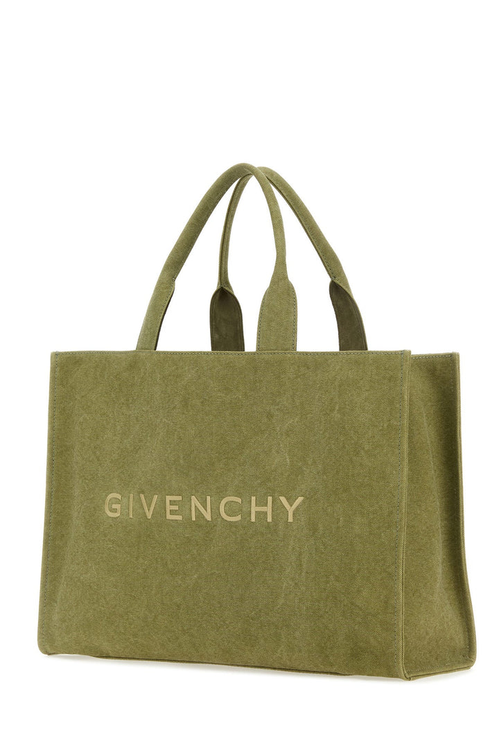 Khaki canvas Givenchy shopping bag