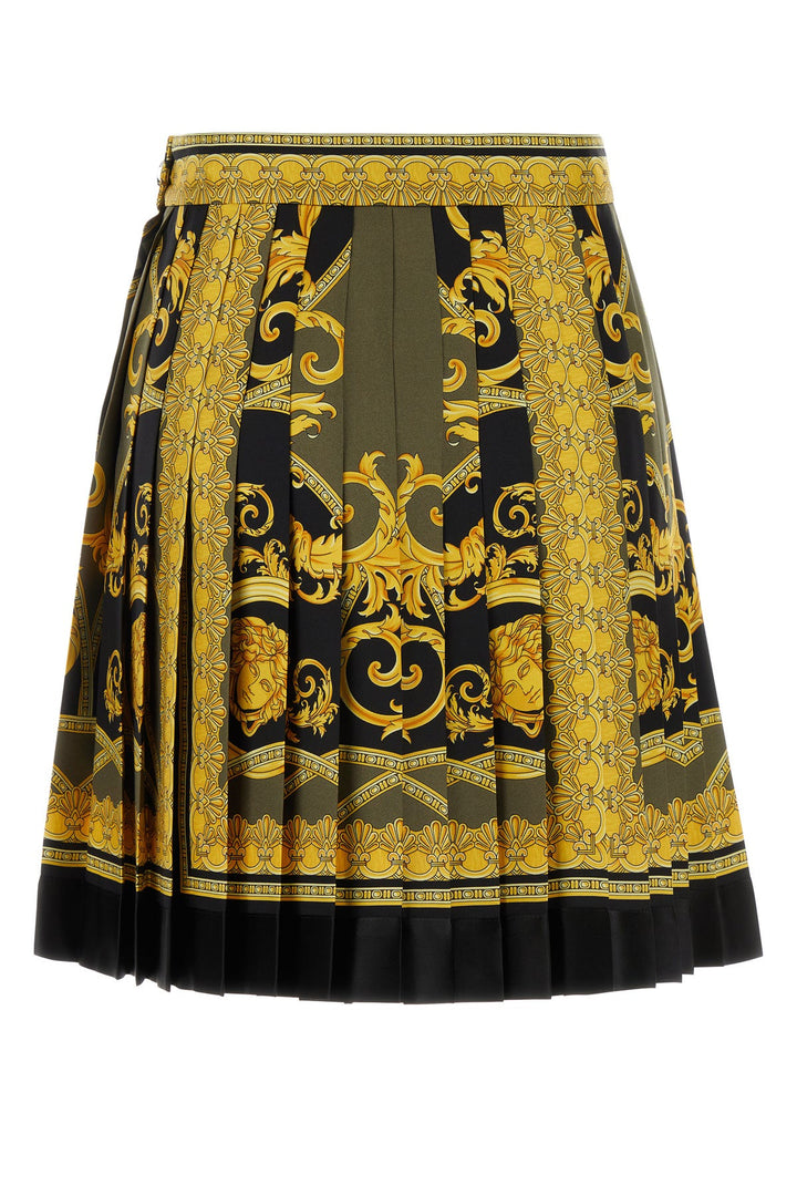 Printed silk skirt