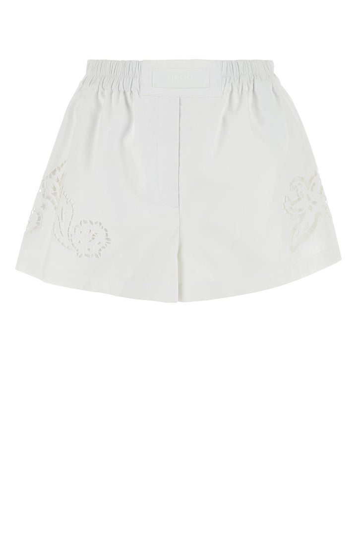 White cotton shorts