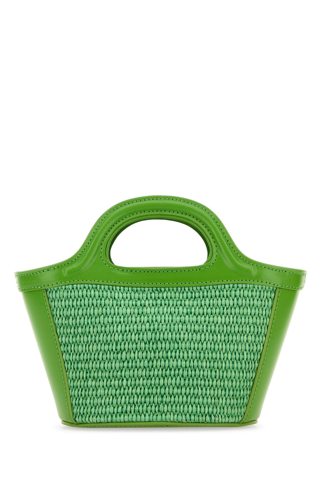 Green leather and straw micro Tropicalia Summer handbag