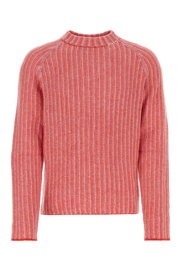 Embroidered wool blend sweater