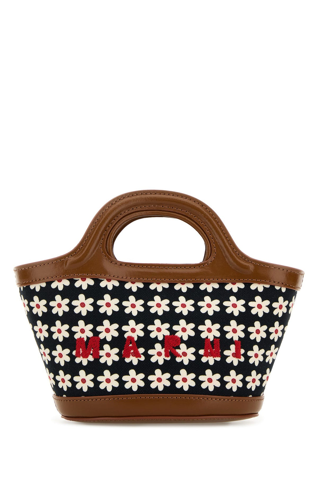 Printed canvas and leather micro Tropicalia handbag