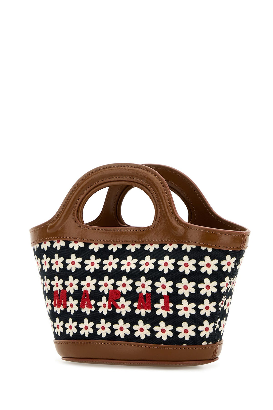 Printed canvas and leather micro Tropicalia handbag