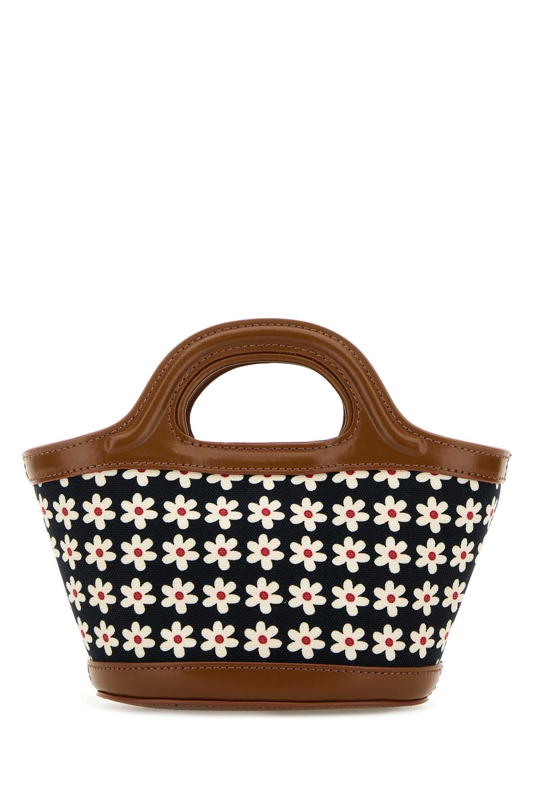 Printed canvas and leather micro Tropicalia handbag