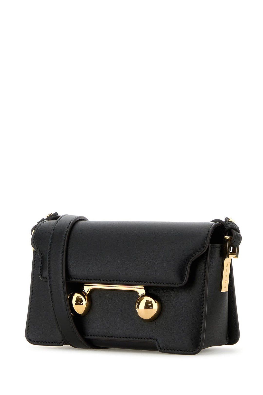 Black leather mini Trunkaroo crossbody bag