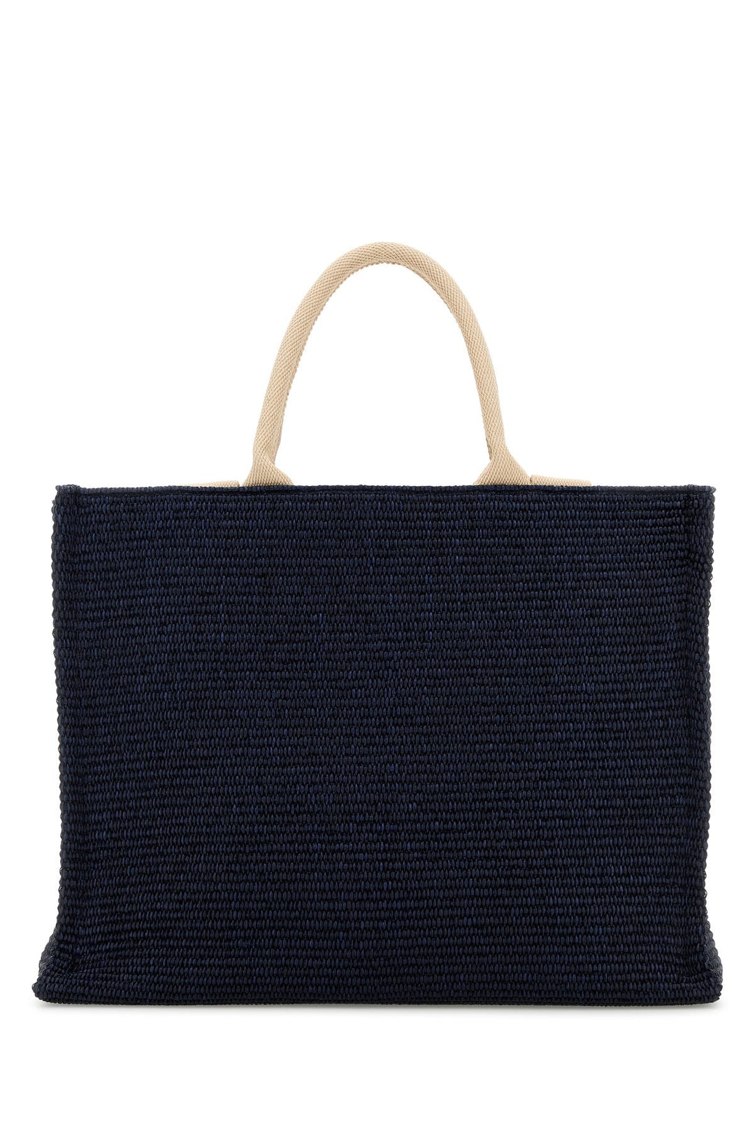 Midnight blue raffia shopping bag