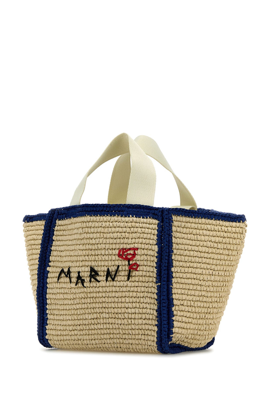 Ivory raffia shopping bag