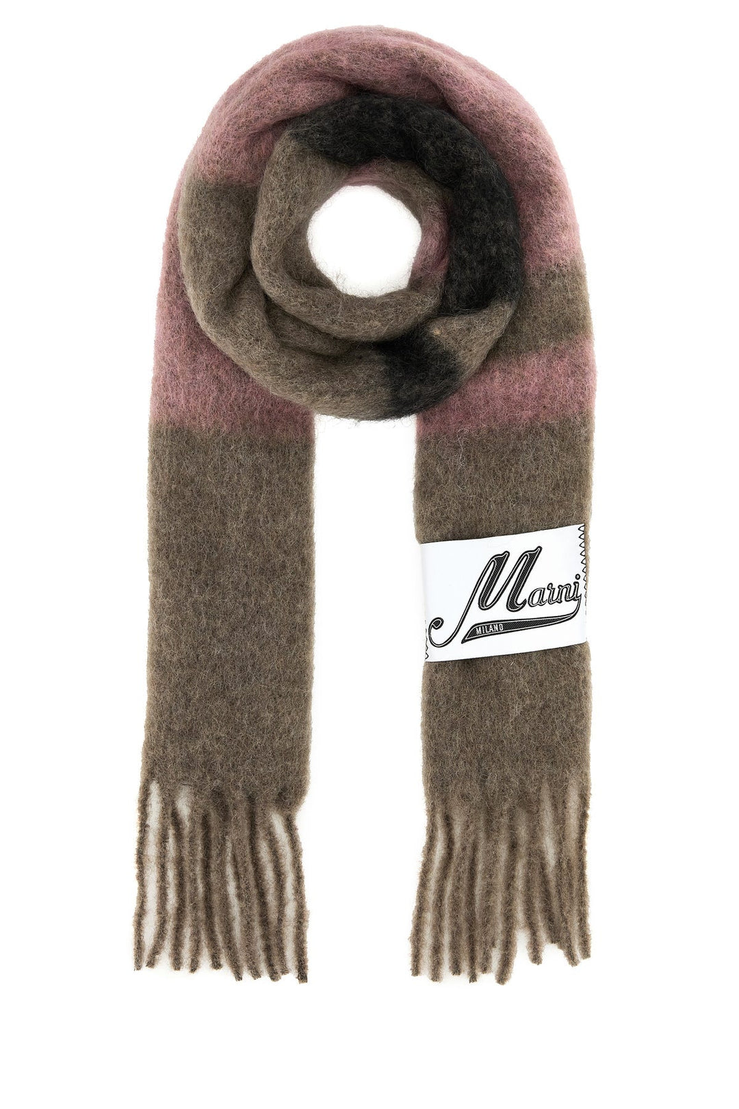 Multicolor mohair blend scarf