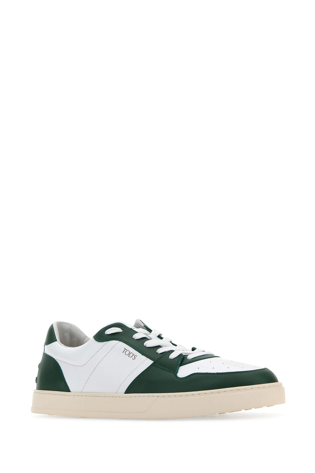 Two-tone leather sneakers