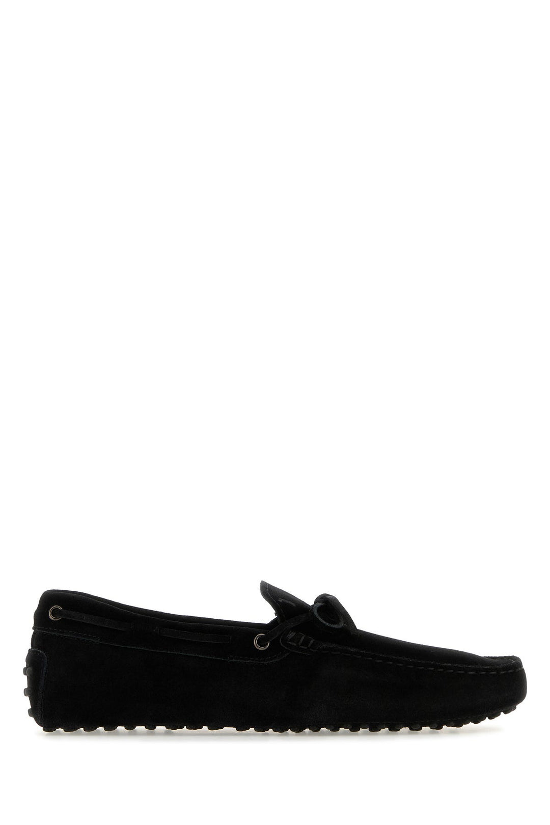 Black suede loafers