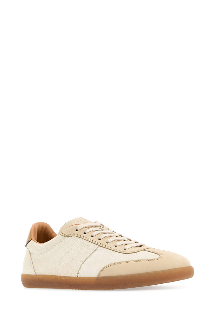 Ivory suede sneakers