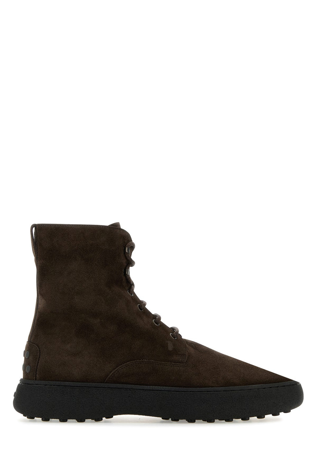 Dark brown suede ankle boots