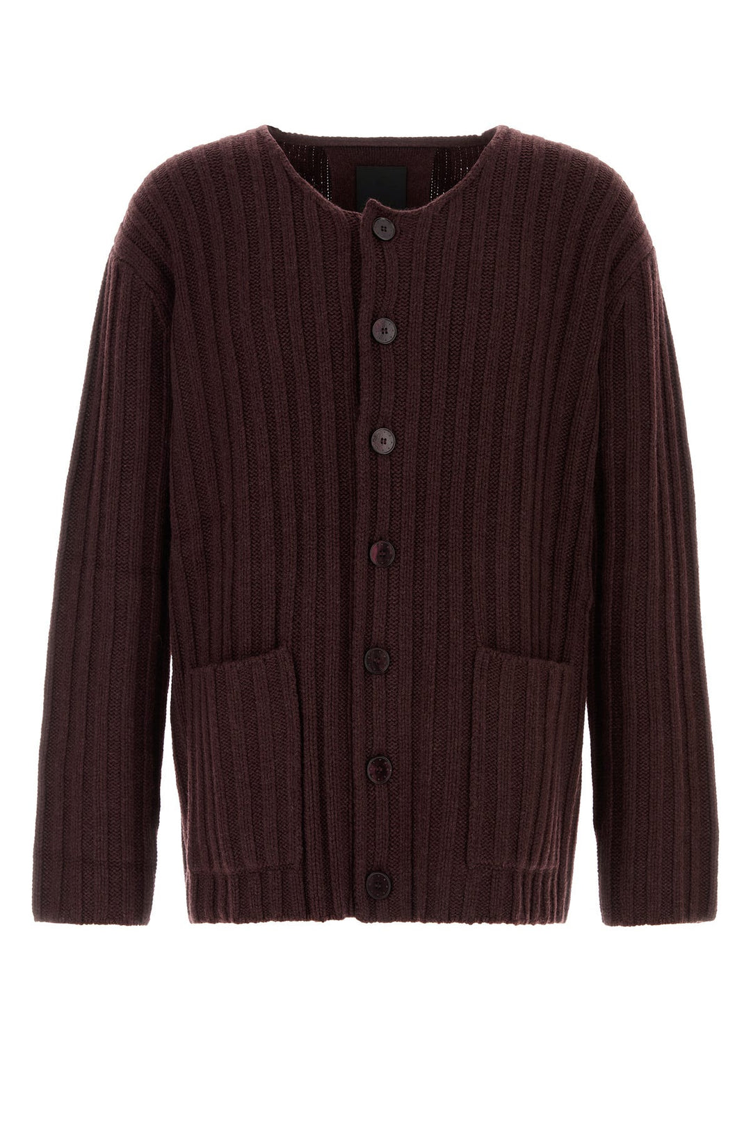 Burgundy cashmere cardigan