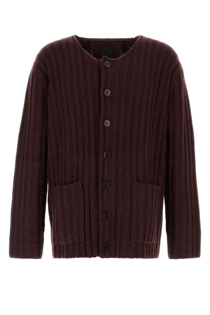 Burgundy cashmere cardigan