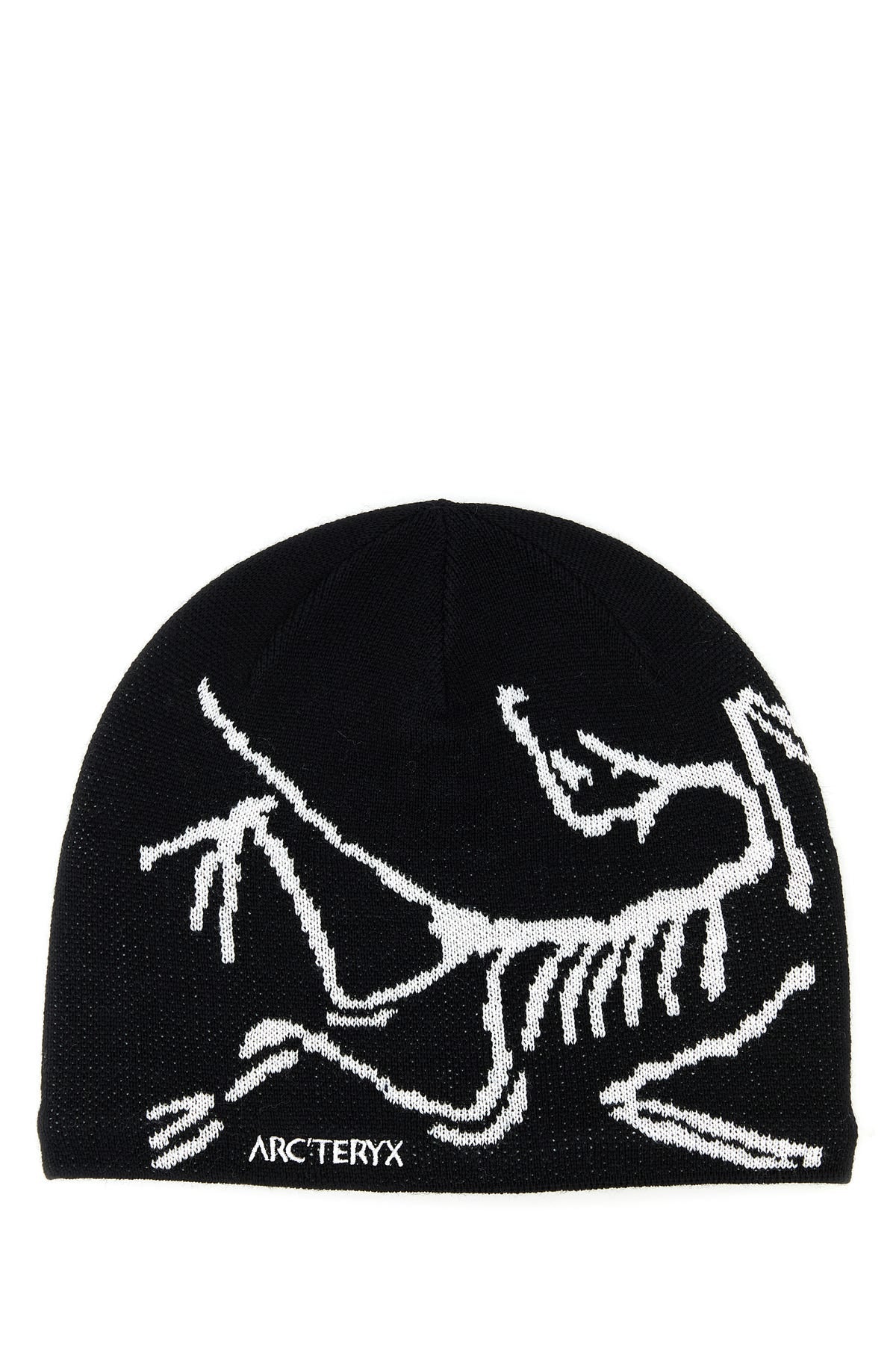 Black wool and polyester Bird Head Toque beanie hat