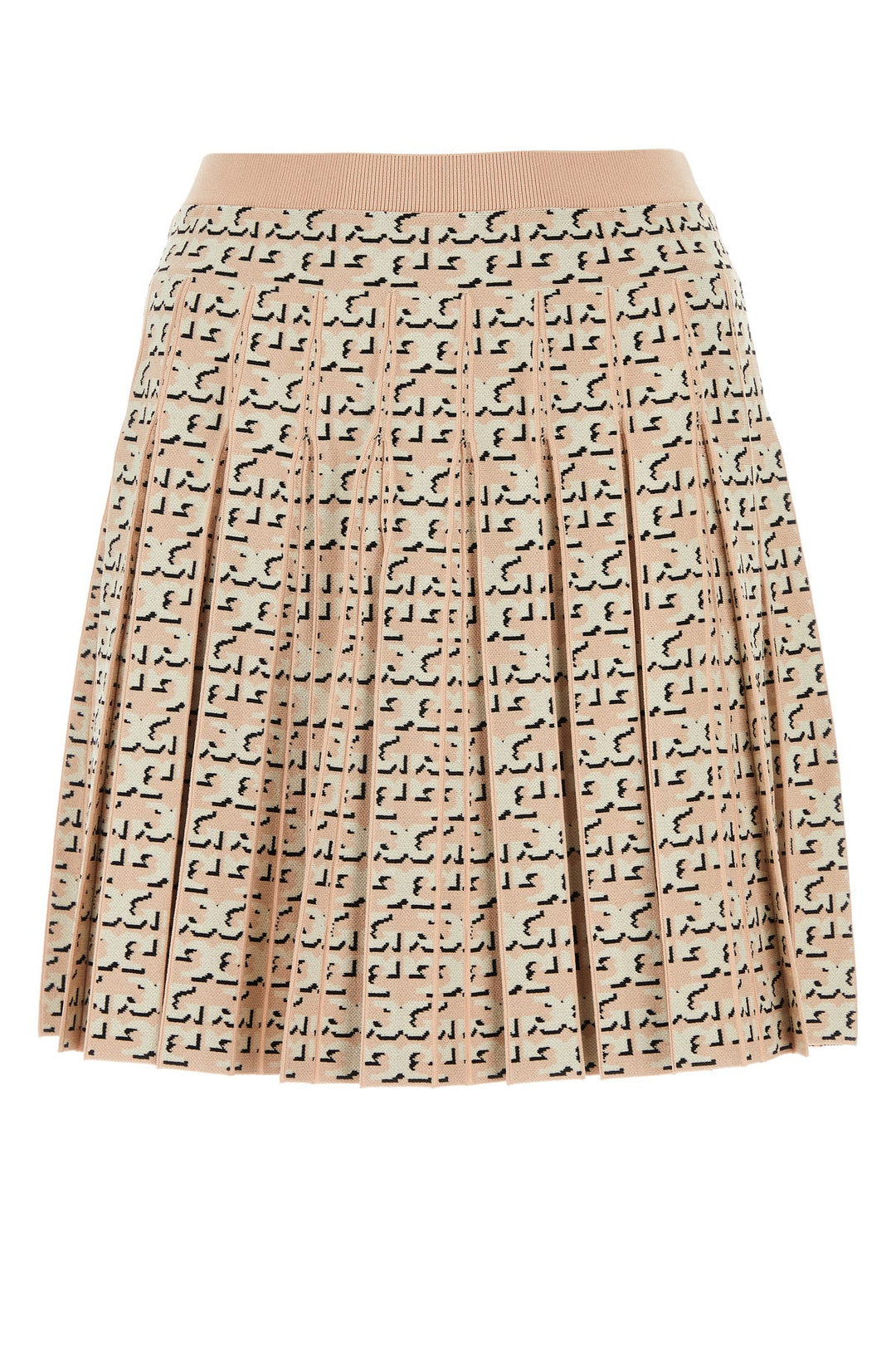 Embroidered viscose blend skirt