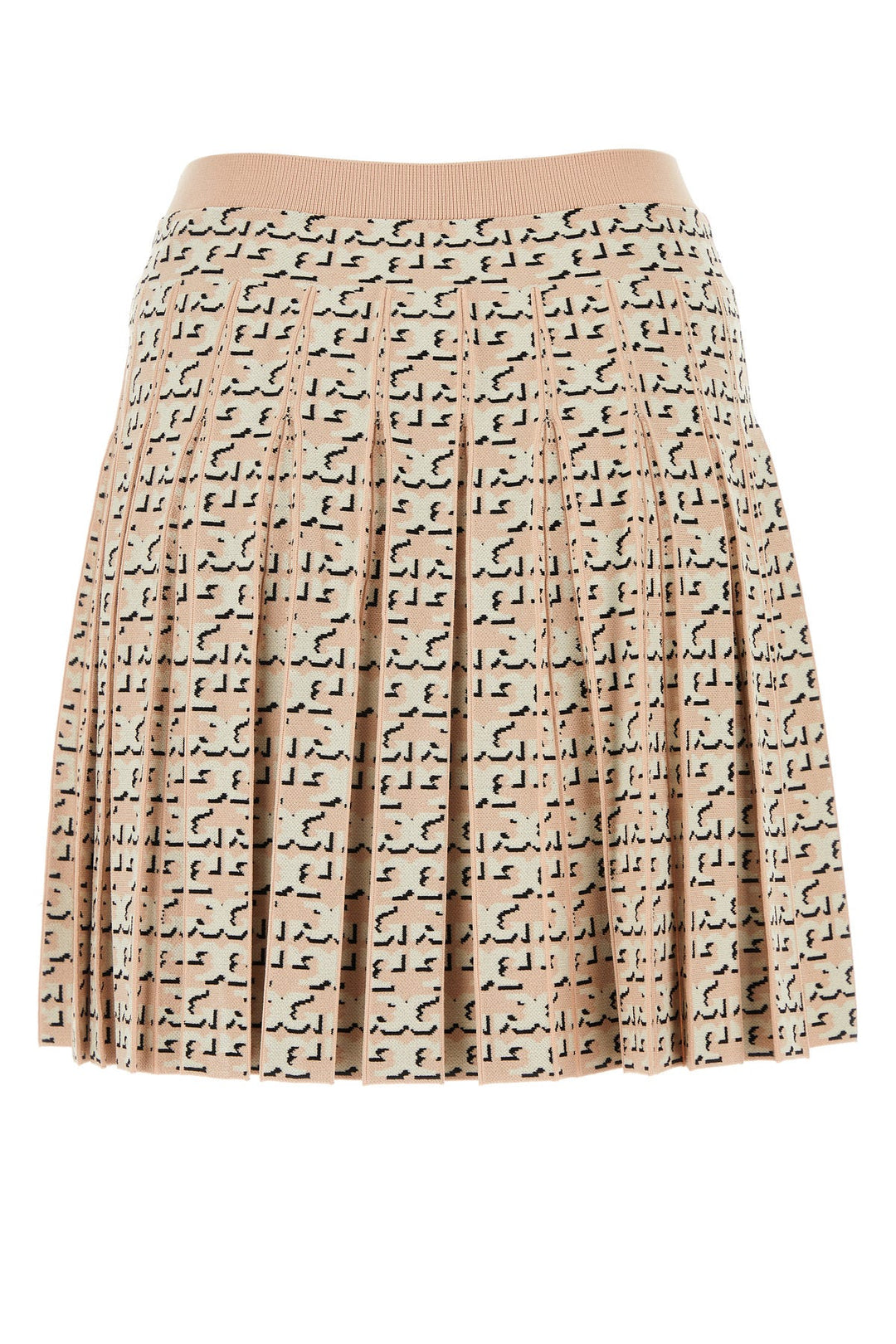 Embroidered viscose blend skirt