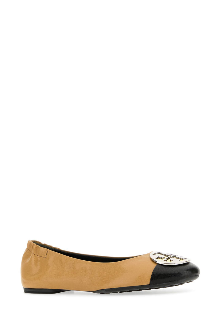 Camel nappa leather Claire ballerinas