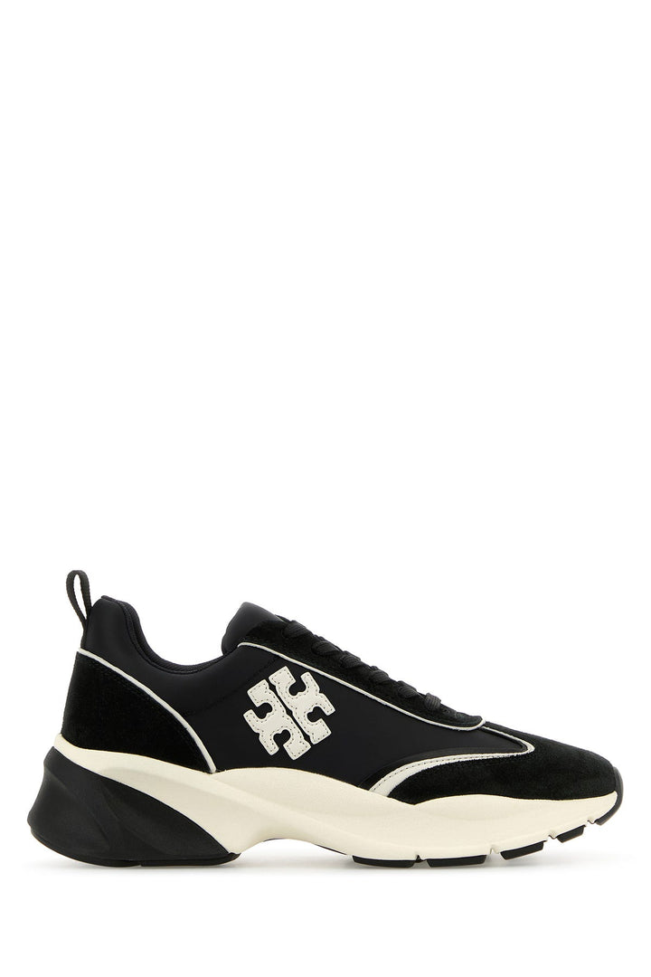 Black fabric and suede Good Luck sneakers